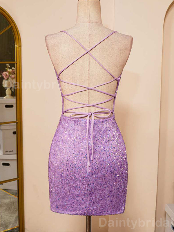 Elegant Spaghetti Straps Mermaid Short Homecoming Dresses Online, HD0723