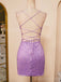 Elegant Spaghetti Straps Mermaid Short Homecoming Dresses Online, HD0723