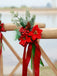 New Festival Christmas Chair Back Flower  Party Wedding Red Decorative Flower, CF17088