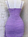 Elegant Spaghetti Straps Mermaid Illusion Short Jersey Homecoming Dresses Online, HD0680