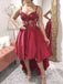 Sexy Spaghetti Straps Illusion Short Satin Homecoming Dresses Online, HD0660