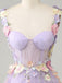 Elegant Spaghetti Straps A-line Tulle Applique Flowers Short Homecoming Dresses Online, HD0707