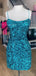 Sparkly Spaghetti Straps Mermaid Sequins Short Homecoming Dresses Online, HD0691