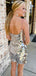 Sparkly Mermaid Spagehtti Straps Sequins Silver Short Homecoming Dresses Online, HD0730
