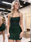 Elegant Spaghetti Straps Mermaid Clover Short Homecoming Dresses Online, HD0684