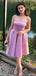 Elegant Straight Neck A-line Short Homecoming Dresses Online, HD0656