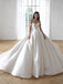 Elegant Off the Shoulder A-line White Satin Wedding Dresses, WD0531