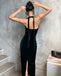 Elegant Mermaid Halter Sweetheart Velvet Prom Dresses Online, OL990