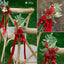 New Festival Christmas Chair Back Flower  Party Wedding Red Decorative Flower, CF17088