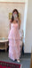 Elegant Strapless Sweetheart Ruffle Pink A-line Chiffon Prom Dress , Evening Dress  , BG799