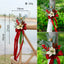 New Festival Christmas Chair Back Flower  Party Wedding Red Decorative Flower, CF17088