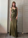 Elegant Sweetheart Beading Olive Green Soft Satin Maxi Long Mermaid Prom Dress ,Evening Dress , BG803