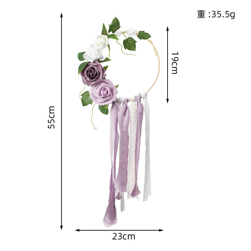New Gardening Decoration Ring Flower Creative Hand Holding Flower Wall Hanging Flower, CF4043