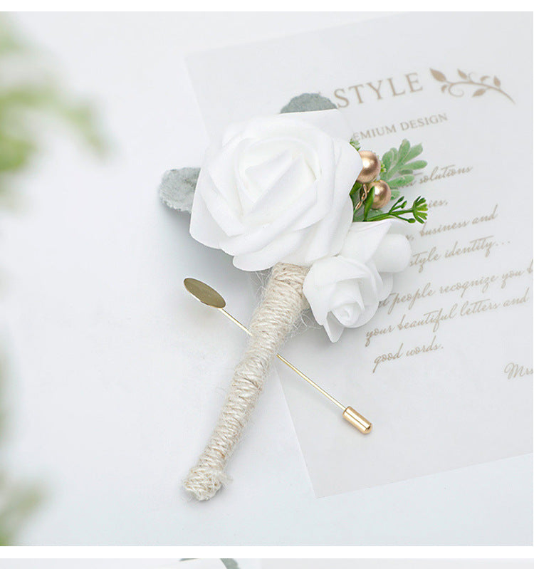Men Boutonniere Fashion Banquet Male Groom Best Man Antler Brooch, CG6693