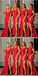 Elegant Asymmetric Mermaid Side Slit Jersey Red Bridesmaid Dresses Online, BG748