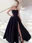 Elegant Spaghetti Straps A-line Long Prom Dress Evening Dress with Side Slit, OL621