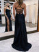Sexy Spaghetti Straps Mermaid Long Prom Dress Evening Dress with Side Slit, OL780
