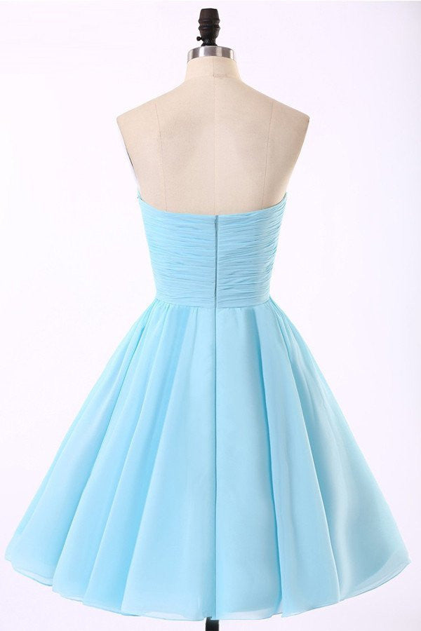 Cheap Chiffon Light Blue Cute homecoming dresses, CM0018