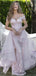Off-shoulder Lace Floor Length A-line Mermaid Wedding Dresses.DB10181
