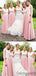 V-neck A-line Chiffon Long Floor Length Bridesmaid Dresses.DB10326