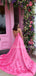Charming V-neck Satin A-line Lace Up Back Long Prom Dresses Evening Dresses.DB10570