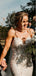 New Arrival V-neck Tulle Lace Mermaid Open Back Long Wedding Dresses.DB10480