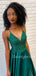 Sexy V-neck A-line Long Prom Dresses Evening Dresses.DB10419