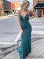 Sexy V-neck Sequin Mermaid Long Prom Dresses. DB10281