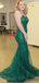 Sexy V-neck Sequin Mermaid Long Prom Dresses. DB10282