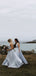 V-neck A-line Side Slit Floor Length Long Bridesmaid Dresses.DB10242