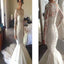 Long Sleeveless Mermaid  Clairvoyant Outfit Button Back Sweep Trailing Wedding Party Dresses, WD0152