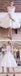 Cute A-line White Lace Round Neck Half Sleeve Clairvoyant Outfit Tulle Knee Length Wedding Dresses, WD0145