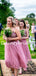 Sexy Spaghetti Strap V-neck Knee Length Tulle Bridesmaid Dresses.DB10770