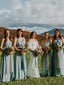 Sexy Spaghetti Strap V-neck Floor Length Chiffon Bridesmaid Dresses.DB10771