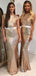 Fashion Design Shinning Sequin Elegant Mermaid Rhinestone Sash Backless Long Bridesmaid Dresses, WG72