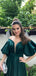 Charming V-neck A-line Side Slit Long Prom Dresses Evening Dresses.DB10578