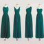 Best Sale Cheap Simple Mismatched Styles Chiffon Floor-Length Long Teal Green Bridesmaid Dresses, WG183
