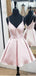 Sexy V-neck Satin A-line Homecoming Dresses.DB10169