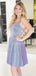 New Arrival Spaghetti Strap Satin Homecoming Dresses.DB10542