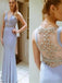 Elegant Mermaid Deep V-neck Sleeveless Evening Party Prom Dresses,PD0157