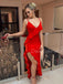 Sexy V-neck Side Slit Long Prom Dresses Evening Dresses.DB10481