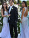 Long Sparkly Rhinestone Charming Open Back Sweetheart Sexy  Chiffon Evening Party Prom Dress,PD0099