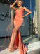 Popular Mermaid Sweetheart Side Slit Evening Party Prom Dresses,PD0129