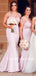 Elegant Sweetheart Simple Mermaid Tulle Pink Long Bridesmaid Dresses.DB10049