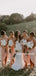 Popular V-neck Mermaid Side Slit Simple Bridesmaid Dresses Online.DB10850