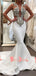 Sexy Sparkly Rhinestone Split Neck Illusion Back Sleeveless Mermaid Prom Gown Dresses. DB1054