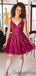 A-Line V-neck Tulle Homecoming Dresses,Formal Homecoming Dresses.BD10296