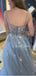 Charming Spaghetti Strap Floor-length Tulle Long Prom Dresses Evening Dresses.DB10600