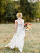 New Arrival V-neck Lace V-back Sleeveless Long Wedding Dresses.DB10473