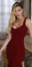Charming V-neck Mermaid Jersey Slit Fashion Prom Dresses Evening Dresses.DB10494